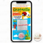 Carte annonce personnalisable avec le Double Jeu Morpion sur smartphone