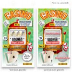 version carte grattée, version carte non grattée. Annonce grossesse virtuelle