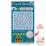 annonce surprise à gratter avec le doigt, envoi sur smartphone, messager, WhatsApp