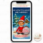 Carte numérique Lutin de Noël – La Surprise du Farceur pour les Enfants ! Idéal pour annoncer toutes les bêtises de notre lutin farceur.