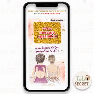 Image principale de l'Annonce personnalisée demande témoin ou demoiselle d'honneur sur smartphone