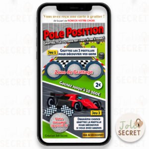 Annonce personnalisée – Jeu à gratter numérique voiture