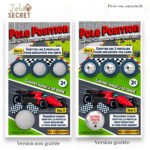 Carte personnalisable numérique avant et après grattage – version non grattée et version grattée