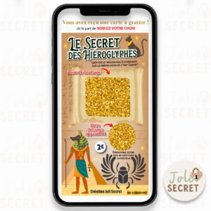 Carte à gratter numérique Hiéroglyphes – annonce personnalisée à gratter en ligne