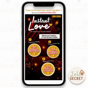 Carte à gratter couple jeu coquin - numérique & personnalisable. carte à gratter interactive, défi couple, jeu pour pimenter sa vie sexuelle.