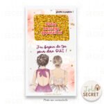 Carte à gratter demande témoin sur fond blanc (visuel romantique)