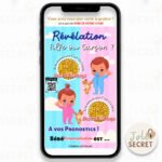 Image principale : Carte numérique Gender Reveal Fille sur smartphone (Annonce Originale)