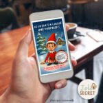 Zoom sur la pastille à gratter de la Carte numérique Lutin de Noël.