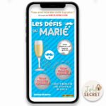 Animation jeu EVG avec ticket défi à gratter digital. Défis fun et personnalisables pour animer un enterrement de vie de garçon.