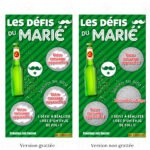 Jeu à gratter défi du marié, version grattée et non grattée. Ticket à personnaliser en quelques clics et à partager sur téléphone, les réseaux sociaux ...